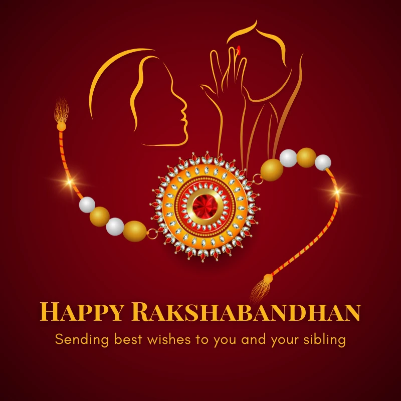 Indian festival of Raksha Bandhan with touching Shayari in Hindi text