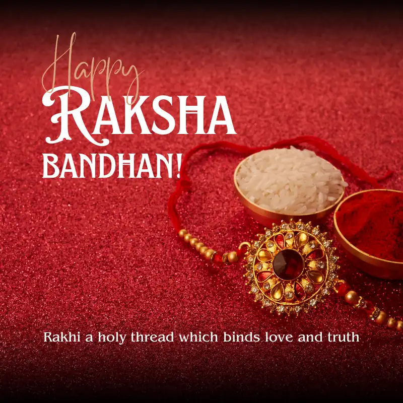 Sister tying Rakhi to her brother with heartfelt Raksha Bandhan Shayari