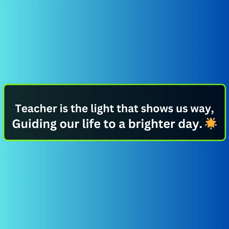 2 line shayari for teachers in english